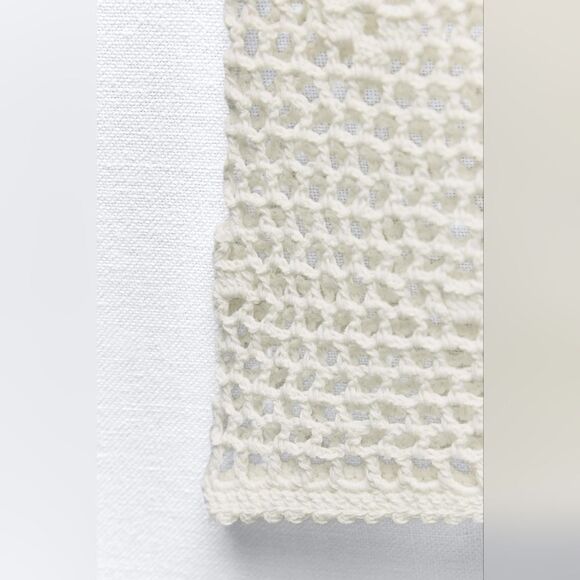 NWT ZARA CROCHET WIDE-LEGβTROUSERS - Picture 8 of 9